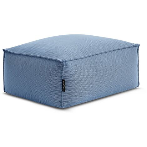 BOBOCHIC - Pouf avec bâche de protection pour canapé de jardin modulable BIARRITZ   Bleu (1/5)