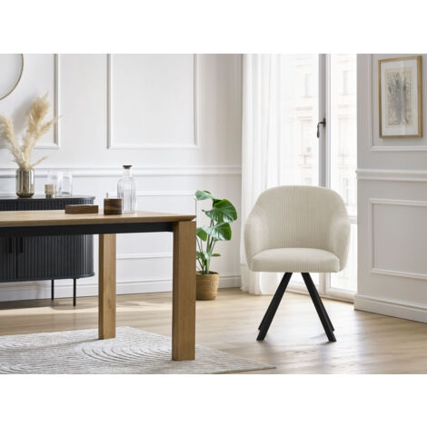 BOBOCHIC - Lot de chaises SOPHIE tissu velours côtelé et pieds étoile Multicolore 2 (1/5)