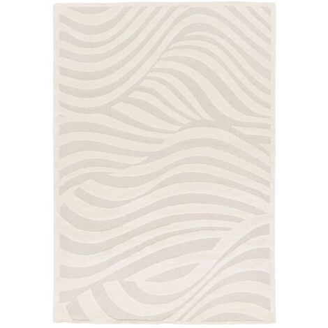 BOBOCHIC - Tapis poil court AVALON motif abstrait  120x170 Beige