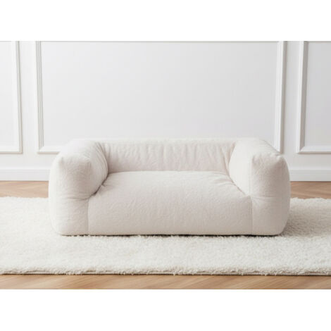 BOBOCHIC - Panier pour chien SALTO tissu imitation fourrure M (80cm) Blanc (1/5)