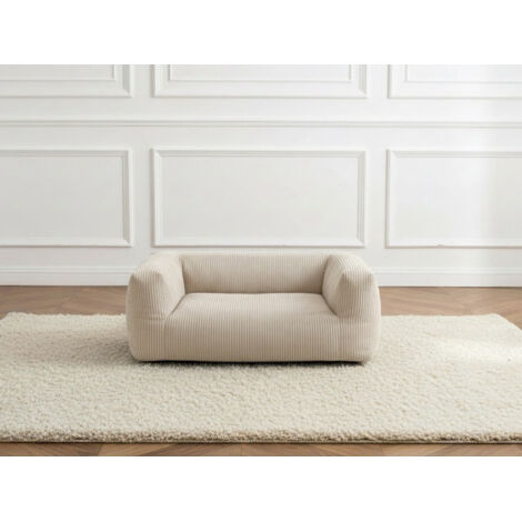 BOBOCHIC - Panier pour chien SALTO velours côtelé  XXL (140 cm) Beige (1/5)