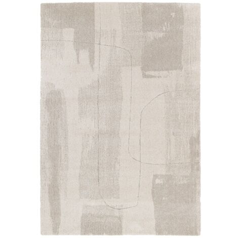 BOBOCHIC - Tapis poil court EKKO motif abstrait 160x230 Gris clair (1/5)