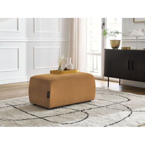 BOBOCHIC - Pouf ATILLA velours côtelé Jaune (1/5)