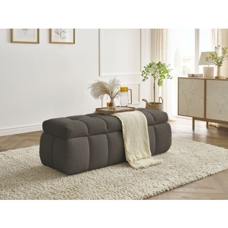 BOBOCHIC - Bout de lit MONT-BLANC tissu bouclette   Marron