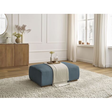 BOBOCHIC - Pouf SIDONIE velours côtelé Bleu foncé (1/5)