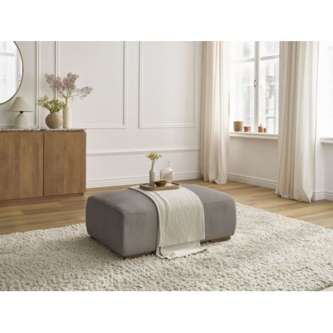 BOBOCHIC - Pouf SIDONIE velours côtelé Taupe (1/5)