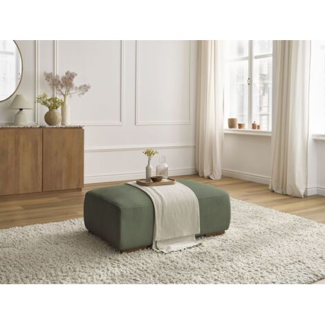 BOBOCHIC - Pouf SIDONIE velours côtelé   Vert (1/5)