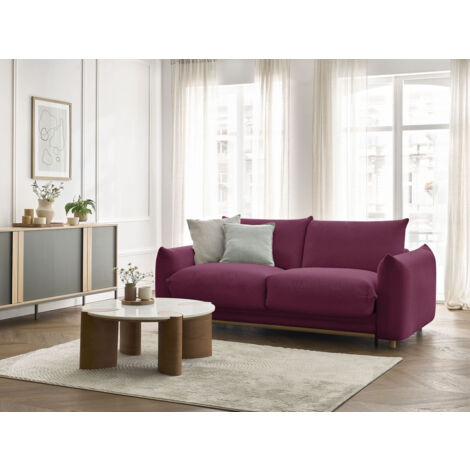 BOBOCHIC - Canapé droit convertible ERNEST ouverture express 160x190 Rouge (1/5)