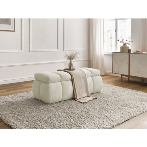 BOBOCHIC - Bout de lit DENALI tissu bouclette Blanc (1/5)