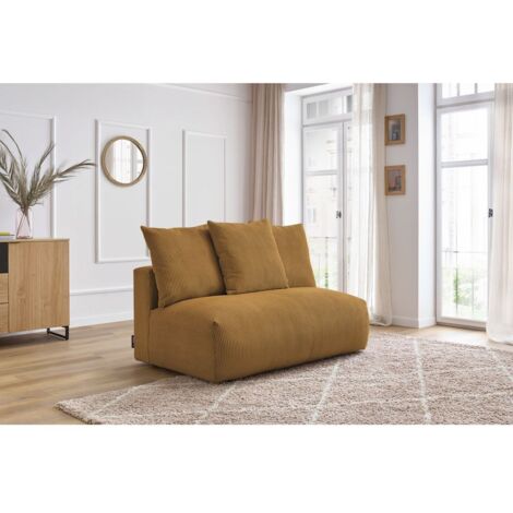 BOBOCHIC - Chauffeuse 2 places sans accoudoir pour canapé modulable VOLTAIRE Jaune (1/5)