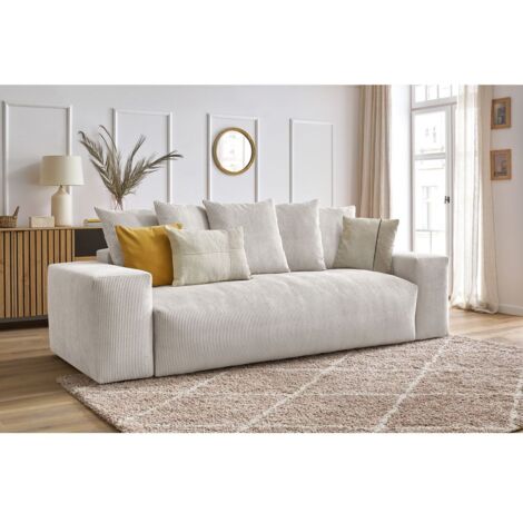BOBOCHIC - Canapé droit convertible coffre VOLTAIRE   Beige (1/5)
