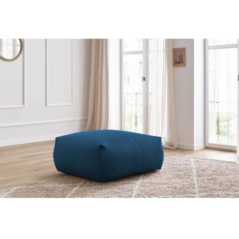 BOBOCHIC - Pouf carré VOLTAIRE Bleu foncé (1/5)