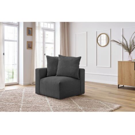 BOBOCHIC - Angle pour canapé modulable VOLTAIRE Angle gauche Gris foncé (1/5)