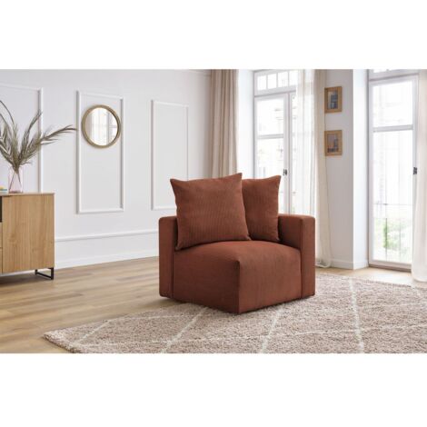 BOBOCHIC - Angle pour canapé modulable VOLTAIRE Angle droit Orange (1/5)