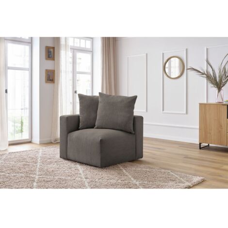 BOBOCHIC - Angle pour canapé modulable VOLTAIRE Angle gauche Taupe (1/5)