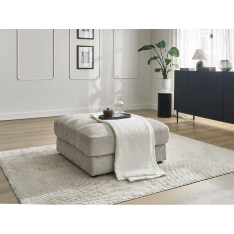 BOBOCHIC - Pouf SIERRA tissu texturé Taupe (1/5)