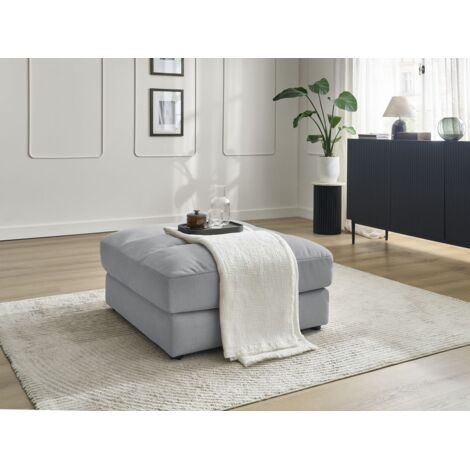 BOBOCHIC - Pouf SIERRA velours Gris clair (1/5)