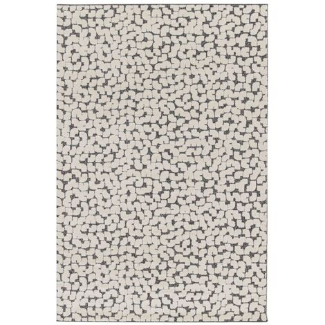 BOBOCHIC - Tapis poils ras CALYRA motif abstrait 120x170 Beige (1/5)