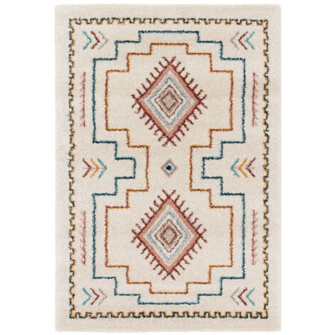 BOBOCHIC - Tapis poils longs MIRA motif berbère 200x290 (1/5)