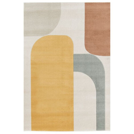 BOBOCHIC - Tapis poils courts ROBIN motif abstrait  200x290