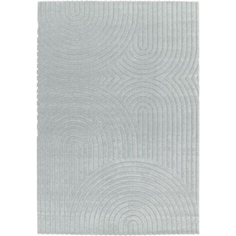 BOBOCHIC - Tapis poils ras HERVE motif abstrait  200x290 Bleu (1/5)