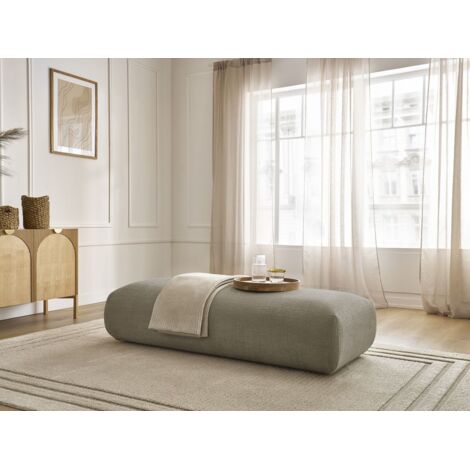 BOBOCHIC - Grand pouf pour canapé modulable SIRIUS tissu texturé Taupe (1/5)