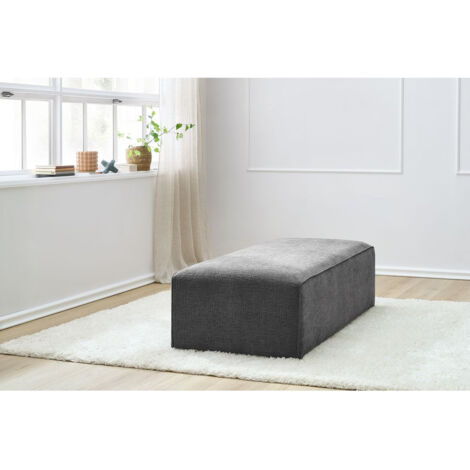 BOBOCHIC - Pouf pour canapé modulable MEGEVE tissu texturé Gris foncé (1/5)