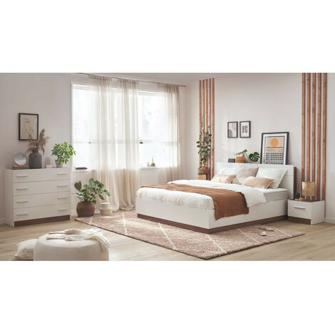 BOBOCHIC - Ensemble ZENITA avec Lit coffre + Commode + 2 chevets 160x200 (1/5)