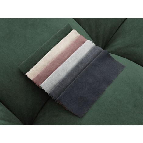 Canapé d'angle fixe MONT-BLANC tissu avec pouf