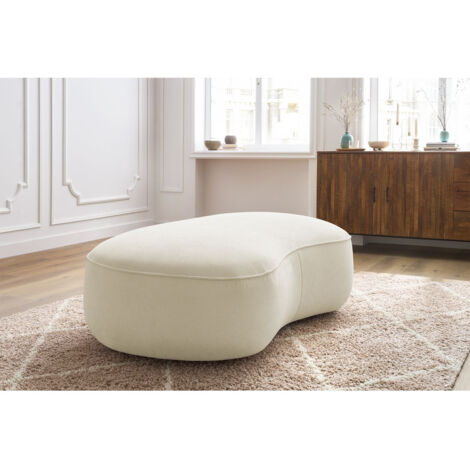 BOBOCHIC - Pouf SAINT-GERMAIN tissu texturé Beige (1/5)