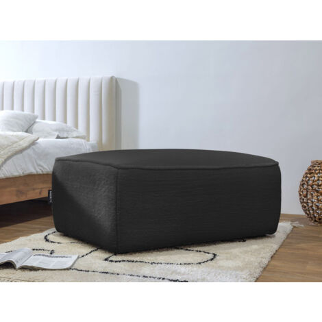 BOBOCHIC - Pouf rectangulaire ANGORA Gris foncé (1/3)