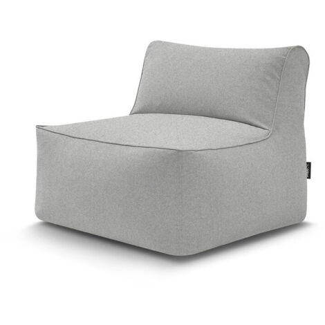 BOBOCHIC - Chauffeuse 1 place sans accoudoir pour canapé de jardin modulable RIVIERA Gris clair (1/4)