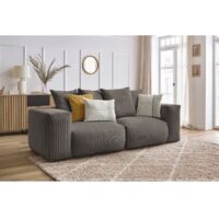 BOBOCHIC - Canapé droit fixe modulable VOLTAIRE Taupe