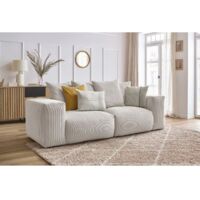 BOBOCHIC - Canapé droit fixe modulable VOLTAIRE Beige
