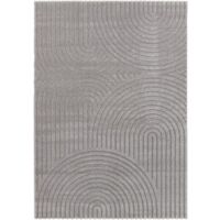 BOBOCHIC - Tapis poils ras HERVE motif abstrait 200x290 Gris