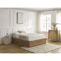Bobochic – Sommier coffre NIRA XL 160x200 – Rangement intégré – Structure mélaminé – Charge max 220kg – Montage facile