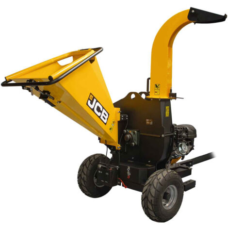 JCB 120mm / 4.72” Heavy-duty Petrol Wood Chipper 457cc, 15hp 4-Stroke, Electric Start