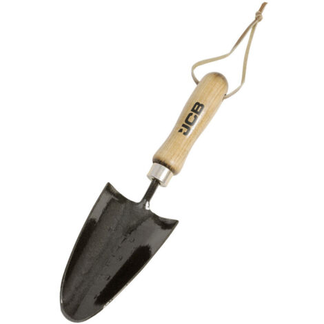 JCB Heritage High-Carbon Steel Forged Hand Trowel, Ash Wood Handle (1/4)