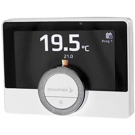 Chappee – Thermostat d'ambiance connecté filaire 24V – Interface numérique – Compatible Alexa et Google Assistant – Suivi des consommations