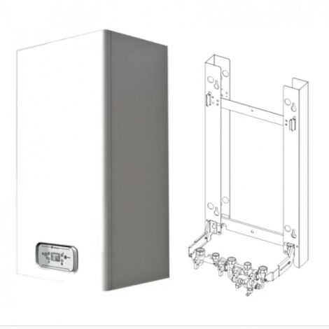 Chaffoteaux – Chaudière gaz à basse température 24 kW – Efficacité énergétique 78% – Production d'eau chaude sanitaire – Dimensions 400x319x745 mm (1/5)