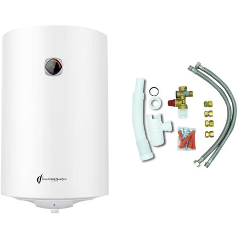 Chauffe Eau Electrique Mural Vertical Blindé Bypso Sannover 150 Litres + Kit d'Installation Complet NF
