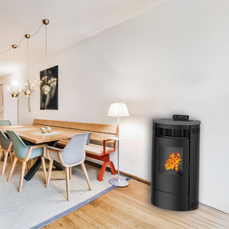 Poêle à granulés étanche Flavia 9,5 kW Noir Sannover