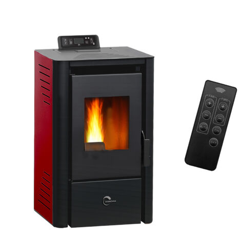 Poêle à granulés air Anita 9,4 kW Bordeaux Sannover