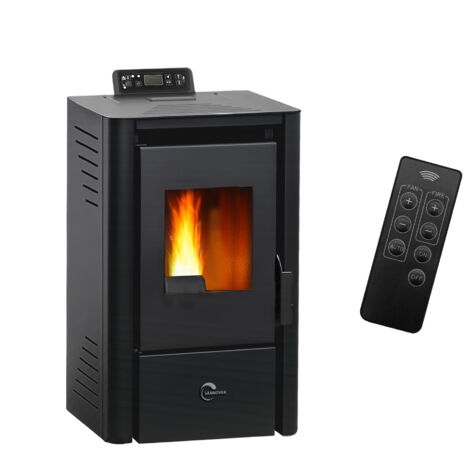 Poêle à granulés air Anita 9,4 kW Noir Sannover
