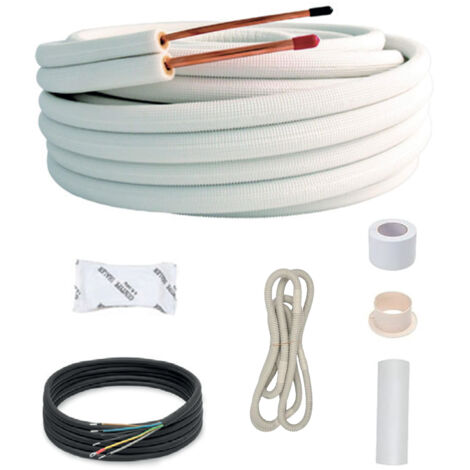 Kit Complet Liaison Frigorifique 1/4-3/8 bi tube M1 Sannover 20 Mètres