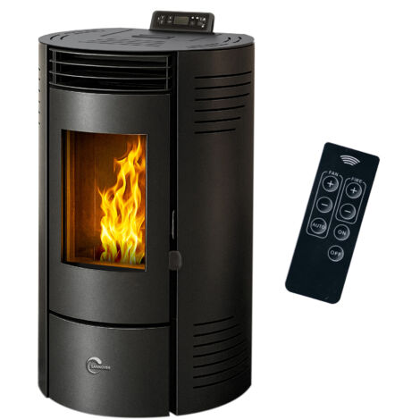 Poêle à granulés étanche Azora 11,6 kW Noir Sannover