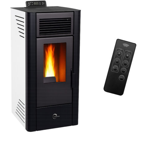 Poêle à granulés étanche Anita 11,6 kW Blanc Sannover