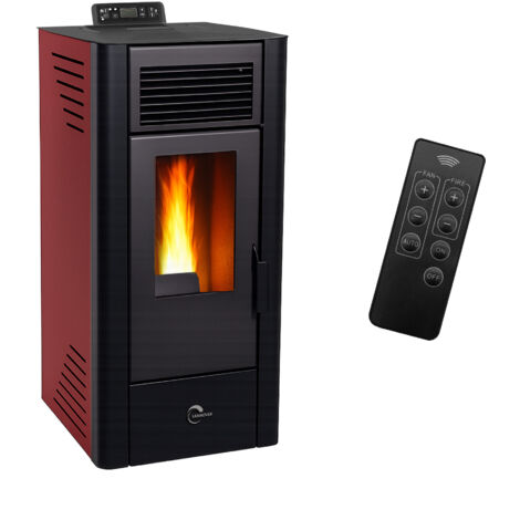Poêle à granulés étanche Anita 11,6 kW Bordeaux Sannover (1/2)