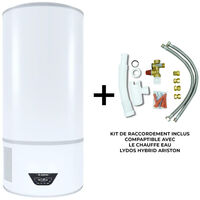 Ariston Group – Chauffe-eau thermodynamique mural 100 L – Classe A – Air ambiant – Installation verticale – Kit d'installation complet