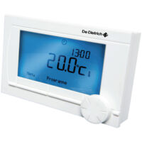 De Dietrich – Thermostat d'ambiance filaire modulant programmable – Régulation chauffage et eau chaude – 3 modes : automatique, permanent, vacances